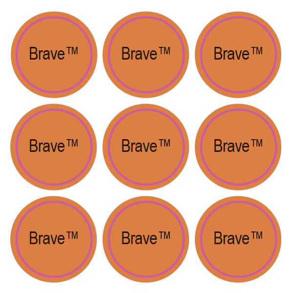 Стикеры Brave / 108 стикеров на 1 листе