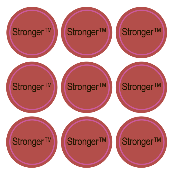 Стикеры Stronger / 108 стикеров на 1 листе