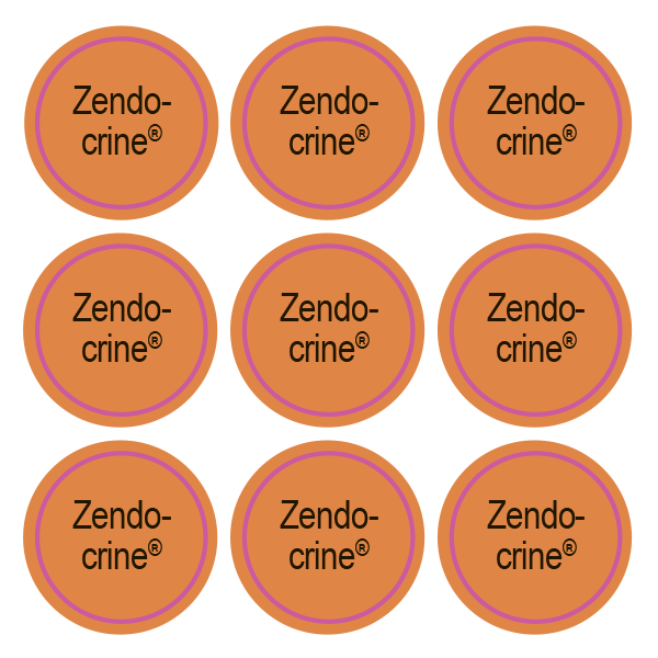 Стикеры Zendocrine / 108 стикеров на 1 листе