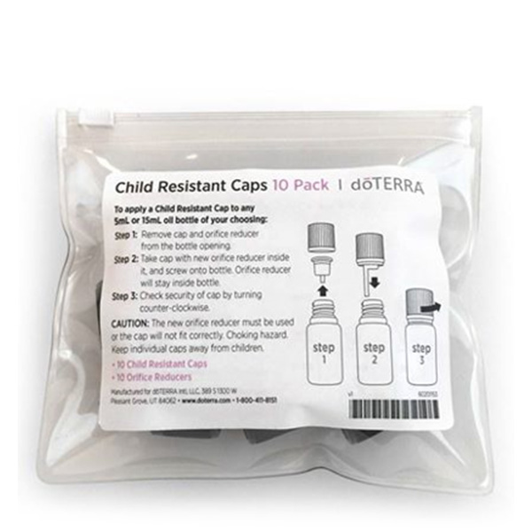 Child Resistant Caps 10-Pack / Защитные крышки с колпачком-капельницей, 10 шт. в упаковке doTERRA*