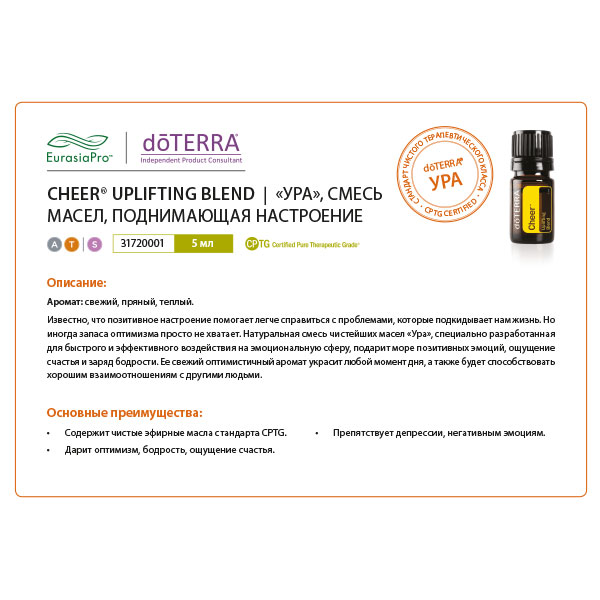 Листовка doTERRA "Ура. Смесь масел" 31720001