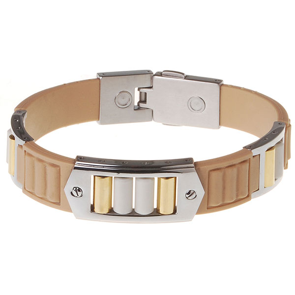 ProEnergy for men Caramel, 21cm / Мужской силиконовый браслет ПроЭнерджи, 21см, цвет: Карамель. EurasiaPro