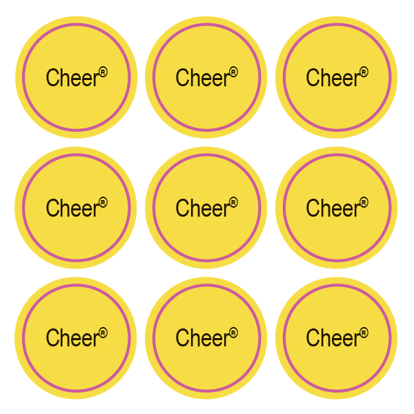 Стикеры Cheer / 108 стикеров на 1 листе