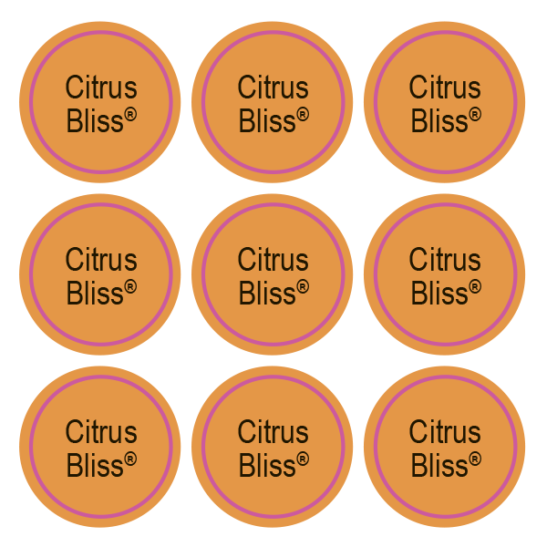 Стикеры Citrus Bliss / 108 стикеров на 1 листе