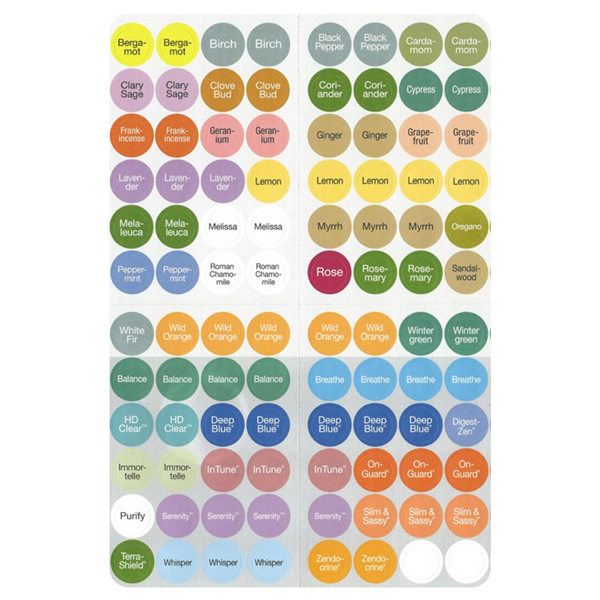 Essential Oil Bottle Cap Stickers / Наклейки на бутылочки с маслами doTERRA*